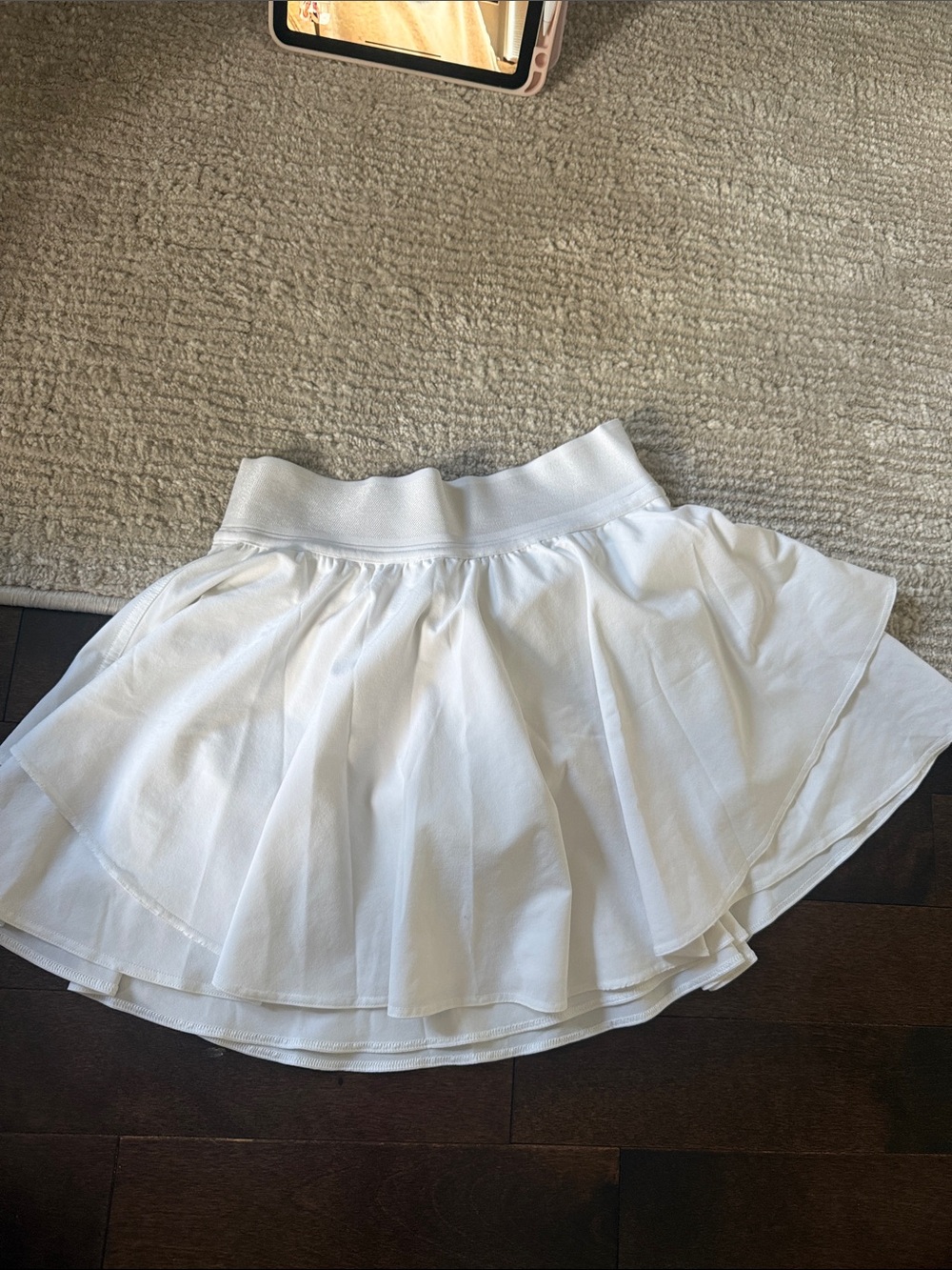 lululemon athletica White Circle Skirt with Elastic Waistband